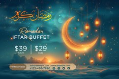 Ramadan Iftar Buffet Banner Design Template Product Image 1
