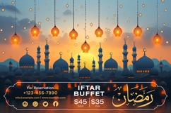 Ramadan Iftar Buffet Banner Design Template Product Image 1