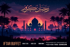 Ramadan Iftar Buffet Banner Design Template Product Image 1