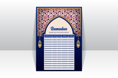 Ramadan holy month calendar schedule template graphic Product Image 1