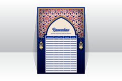 Ramadan holy month calendar schedule template graphic Product Image 2