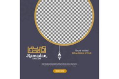 Ramadan iftar simple template design banner Product Image 1