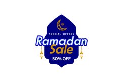 Ramadan sale badge banner template design background Product Image 1