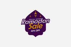 Ramadan sale label badge banner template design Product Image 1