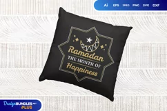 Ramadan The Month of Happiness Hand Lettering SVG Product Image 1