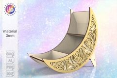 Crescent Box SVG for 3mm Wood, Ramadan Gift Basket Product Image 1