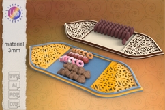 Ramadan Tray Laser Cut Pattern Islamic Ornament Product Image 1