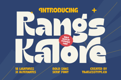 Rangs Kalore - Bold Sans Serif Font Product Image 1