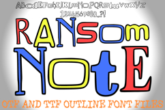 Ransom Note Random Alphabet Lettering ABC Text Font Hand Drawn OTF by Squeeb Creative