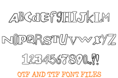 Ransom Outline Random Letters Alphabet ABC Text Font OTF Product Image 2