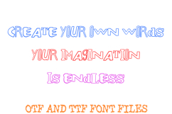 Ransom Outline Random Letters Alphabet ABC Text Font OTF Product Image 3