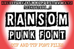Ransom Punk Alphabet Lettering ABC Text Font OTF by Squeeb Creative