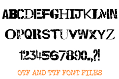 Ransom Punk Note 1 Distressed Lettering ABC Font Typography Product Image 2