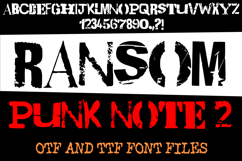Ransom Punk Note 2 Distressed Lettering ABC Font Typography Text by Squeeb Creative