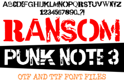 Ransom Punk Note 3 Distressed Lettering ABC Font Typography Text by Squeeb Creative