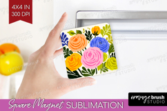 Ranunculus Modern Floral Magnet Sublimation Sping Flower PNG Product Image 1