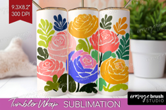 Ranunculus Modern Floral Tumbler Wrap Sping Flower Tumbler Product Image 1