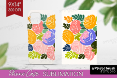 Ranunculus Modern Floral Phone Case PNG Sping Flower Case Product Image 1