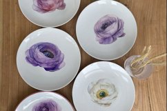 Ranunculus clipart, Watercolor floral clipart Product Image 4