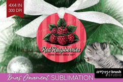 Raspberry Vintage Fruit Ornament PNG Summer PNG Sublimation Product Image 1