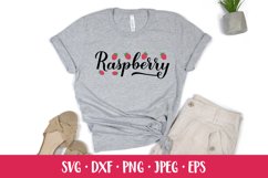 Raspberry hand lettered SVG Hand drawn berries Product Image 2