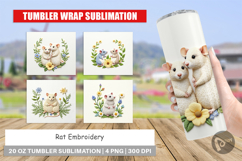Tumbler Rat Embroidery Product Image 1