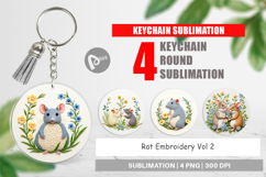 Keychain Rat Embroidery Product Image 1