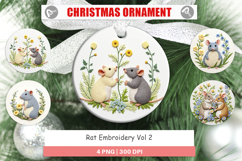 Ornament Rat Embroidery Product Image 1
