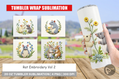 Tumbler Rat Embroidery Product Image 1