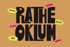 Rathe Oklum Modern Bold Display Font Playful Product Image 1
