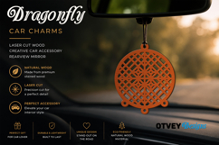 Rattan Car Charms laser Cut Wood Creative Car Accessory Product Image 1