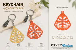 Rattan Keychain Lasercut File Product Image 1