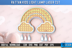 Rattan Kids Light Lamp Laser Cut Bundle,Kids Led Night Light Product Image 3