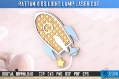 Rattan Kids Light Lamp Laser Cut Bundle,Kids Led Night Light Product Image 4