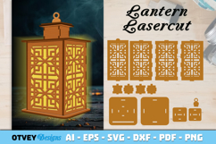 Rattan Lantern SVG. 3D Lamps Laser Cut Product Image 1