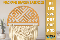 Rattan Macrame Hanger Lasercut Product Image 1