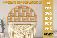 Rattan Macrame Hanger Lasercut Product Image 1