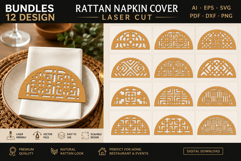 Rattan Napkin Holder Lasercut BUNDLES Product Image 1