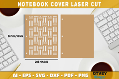Rattan Notebook Cover Laser Cut | Wooden Notebook Product Image 2
