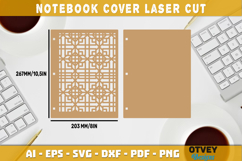 Rattan Notebook Cover Laser Cut | Wooden Notebook Product Image 2