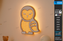 Rattan Night Light Laser Cut | Nursery Luminous Wall Décor Product Image 1