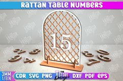 Rattan Table Numbers Laser Cut Bundle, Event Tables Decor Product Image 5