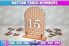 Rattan Table Numbers Laser Cut Bundle, Event Tables Decor Product Image 6