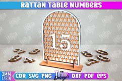 Rattan Table Numbers Laser Cut Bundle, Event Tables Decor Product Image 7
