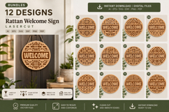 Rattan Welcome Sign Lasercut BUNDLES Product Image 1