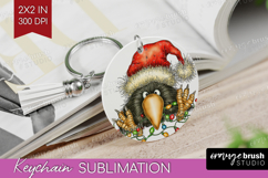 Raven Tangled In Christmas Lights Keychain PNG Funny Xmas Product Image 1