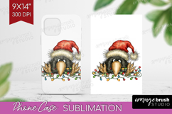 Raven Tangled In Christmas Lights Phone Case PNG Funny Xmas Product Image 1