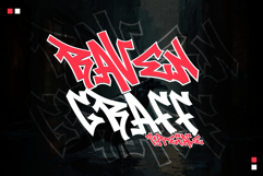 Raven Graff - Outlined Monoline Graffiti Font Product Image 1