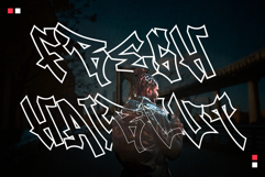 Raven Graff - Outlined Monoline Graffiti Font Product Image 5