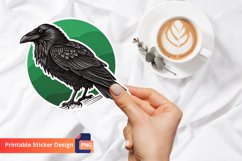 Raven Sticker, Black Bird Sticker, Dark Raven Sticker Product Image 1